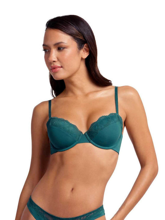 Dorina Demi Bra Underwire Green & Beige