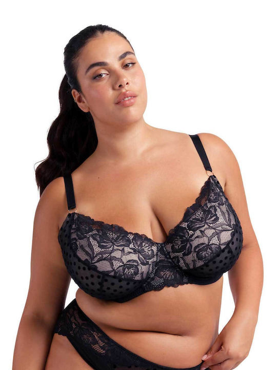 Demi Sticker Sticker Bra with Light Padding Underwire Black