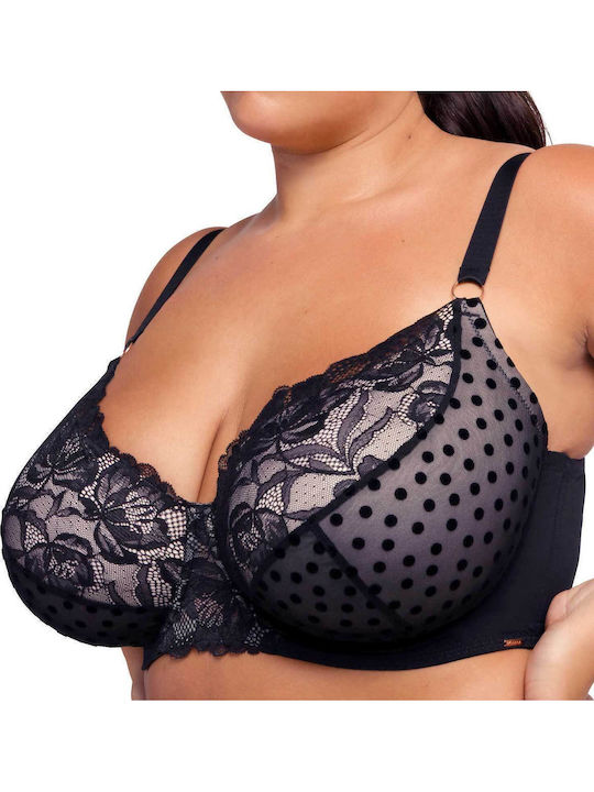 Demi Sticker Sticker Bra with Light Padding Underwire Black