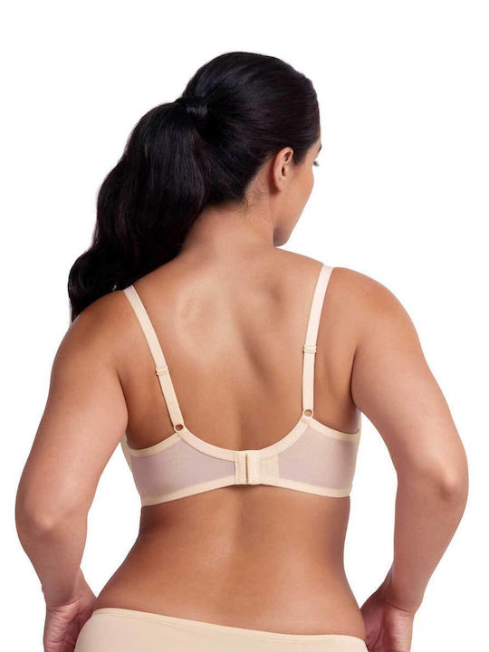 Demi Sticker Sticker Bra Underwire Red & Beige