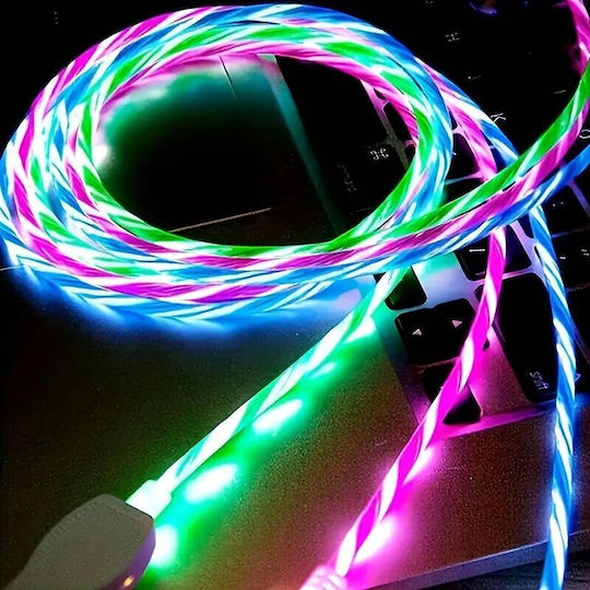 Panora LED USB 2.0 Cable USB-C Male - USB-A Multicolour 1m 13847