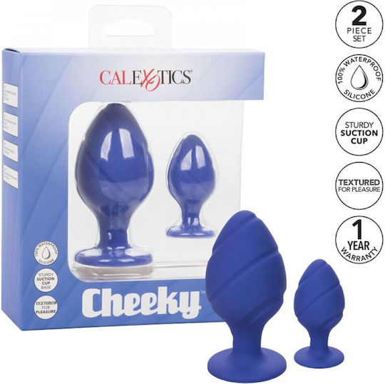 Calexotics Cheeky Buttplug Πρωκτικές Σφήνες Σετ Small Blue