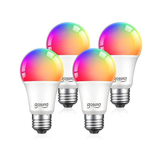 Gosund WB4 Smart LED Bulbs 8W for Socket E27 and Shape A60 RGBW 800lm Dimmable 2pcs