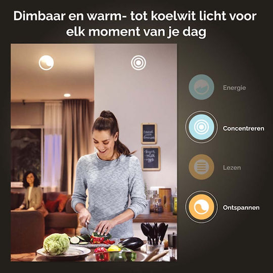 Philips Smart LED Bulbs 5.5W for Socket E14 Warm White 470lm Dimmable 2pcs