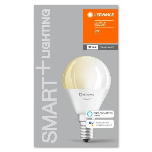 Ledvance Смарт крушка LED 5W за фасунга E14 и форма P45 топло бяло 470лм Димируем