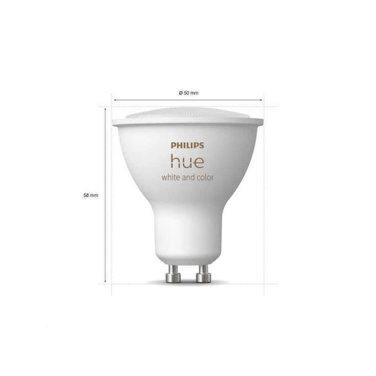 Philips Smart Bulbs LED 5W for Socket GU10 RGB 350lm 3pcs