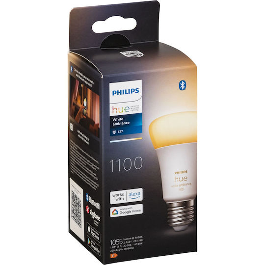 Philips Smart LED Bulb 8W for Socket E27 and Shape A60 Adjustable White 806lm Dimmable