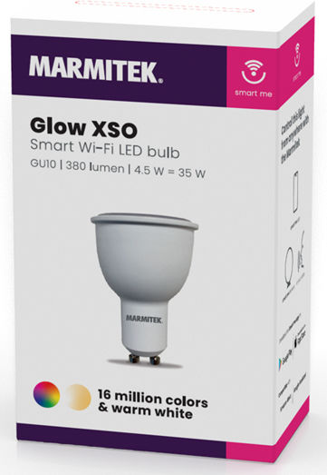 Marmitek Glow XSO Smart LED Bulb 4.5W for Socket GU10 RGBW 380lm Dimmable