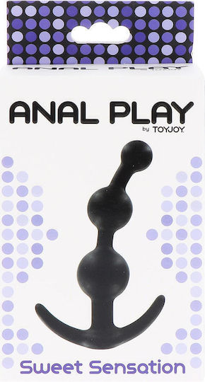 ToyJoy For Fun! Sweet Sensation Anal Play Anal Beads Black 13cm