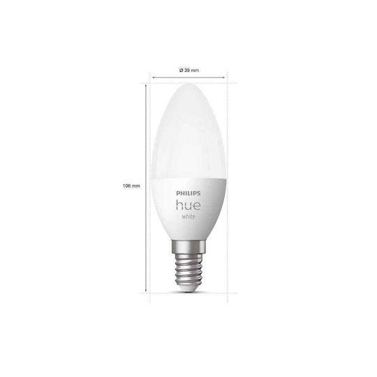 Philips Smart Λάμπα LED 5.5W για Ντουί E14 Θερμό Λευκό 470lm Dimmable