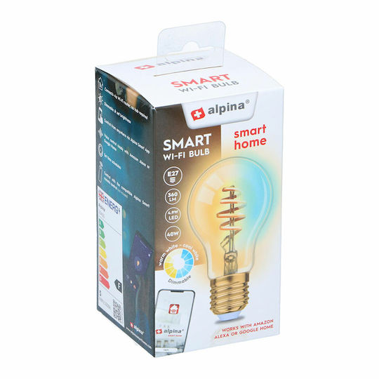 Alpina Smart LED-Lampe 4.9W für Fassung E27 RGB 360lm