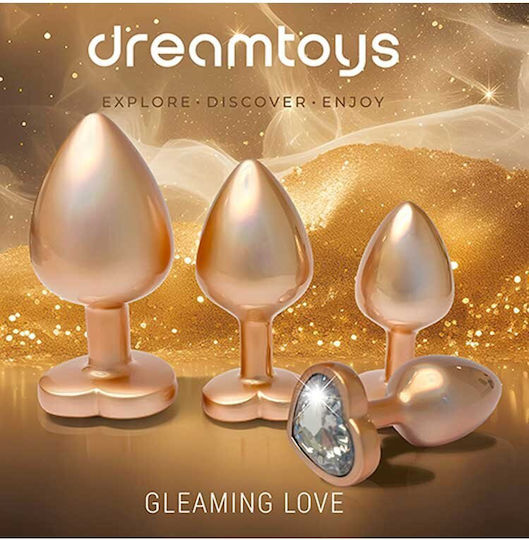 Dream Toys Gleaming Πρωκτικές Σφήνες Σετ Χρυσές 3τμχ