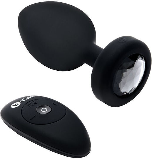 b-Vibe Анална тапа с възможност за безжична работа и вибрация XXLarge Черна
