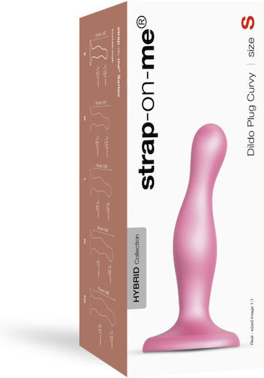 Strap On Me Dildo Plug Curvy Πρωκτικό Dildo Small Metallic Sugar Pink