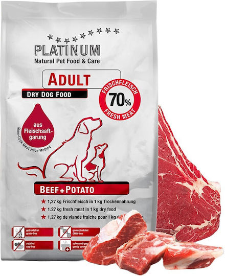 Platinum Pet Food & Care Adult Beef & Potato 15kg Dry Food Grain-Free & Gluten-Free for Adult Neutered Dogs with Calf and Potatoes