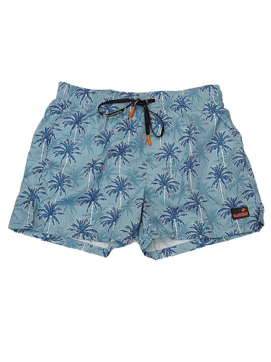 Bluepoint Men's Swimwear Shorts Light Blue Floral