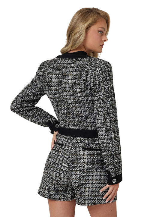 Guess Long Women's Tweed Blazer Black