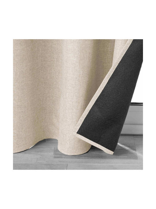 Perdea Cu Capse L-c Jupiter Bej 140x260cm