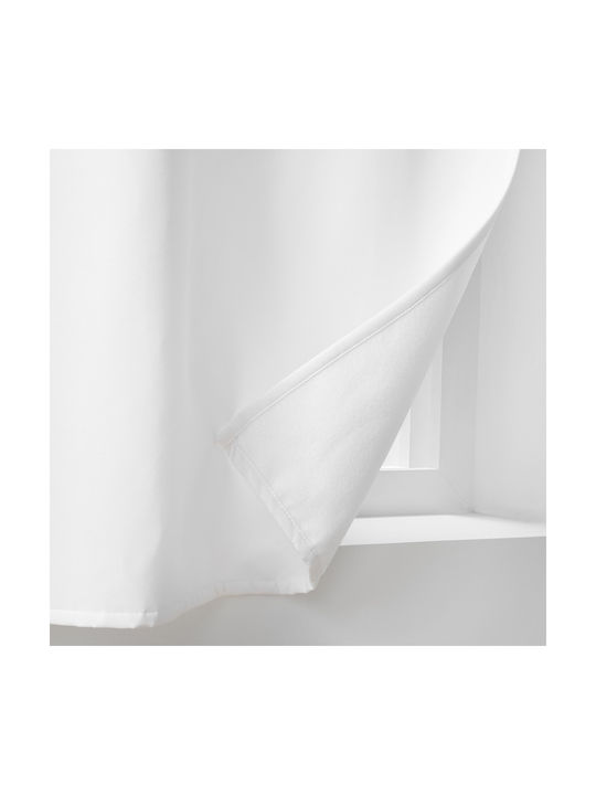 Window Curtain with Grommets L-c Micropolar White 135x180cm
