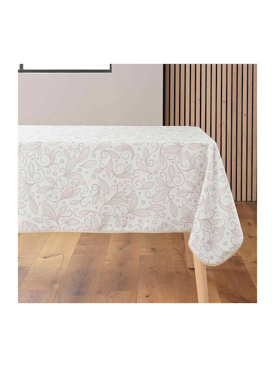 Tablecloth Stain Resistant L-c Leya White 145x250cm