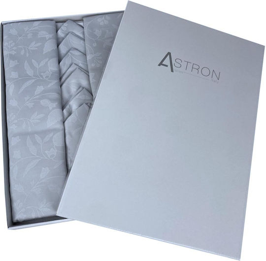 Astron Italy Τραπεζομάντηλο Σετ 13τμχ Grey 140x280εκ.