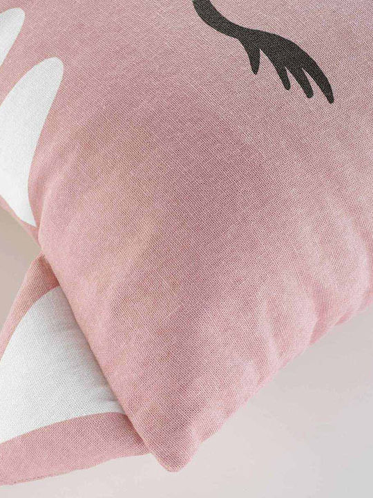 Douceur d'Intérieur Kids Decorative Pillow L-c Chatchat Pink 40x40cm