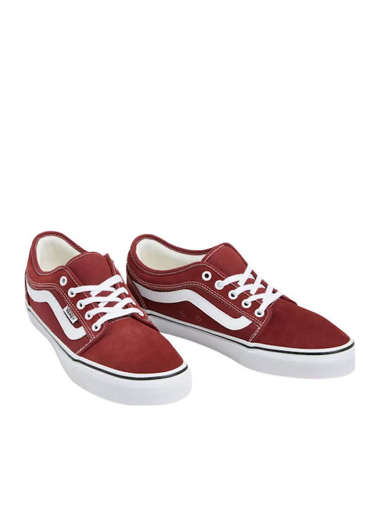 Vans Skate Chukka Low Sidestripe Sneakers Burgundy / White