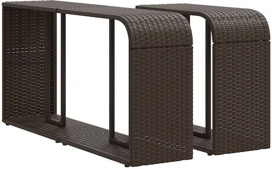 Tisch Rattan Stabil Brown 112x27x55cm