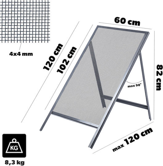 Kadax Bausieb Sand Erde Kies 120x60cm 4mm Maschenweite