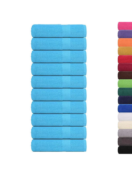 vidaXL 10pc Bath Towel Set 100x150cm. Turquoise