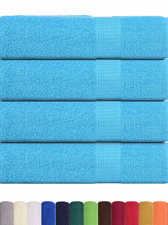 vidaXL 4pc Bath Towel Set 100x150cm. Turquoise