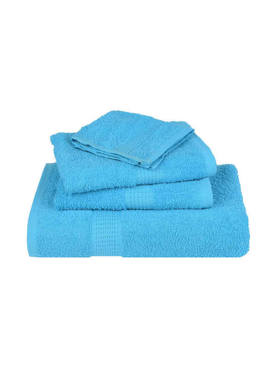 vidaXL Bath Towel 100x200cm Turquoise 4 Pieces Weight 360gsm