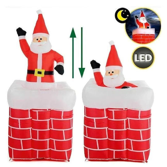 Inflatable Illuminated Santa Claus Electric Red 180x75x75cm Decorative