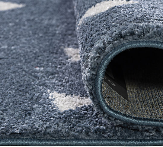 Beauty Home Kids Synthetic Rug Round 133cm 20mm Blue