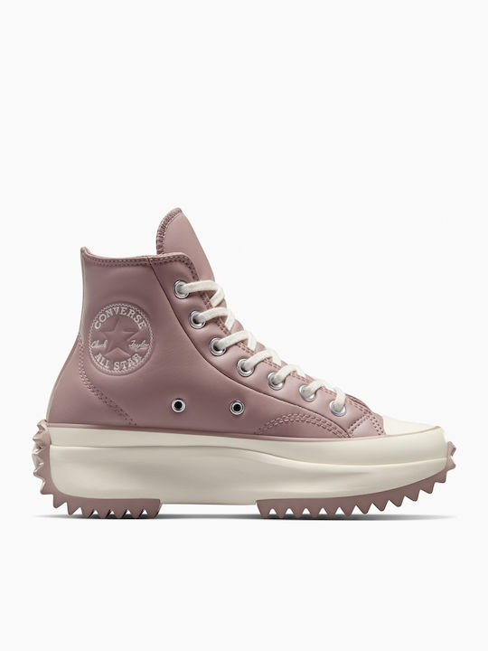 Converse Run Star Hike Γυναικεία Flatforms Sneakers Ροζ A11169C