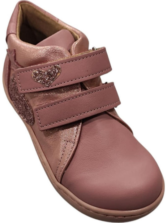Shoes Ανατομικά Δερμάτινα Παιδικά Μποτάκια Ροζ