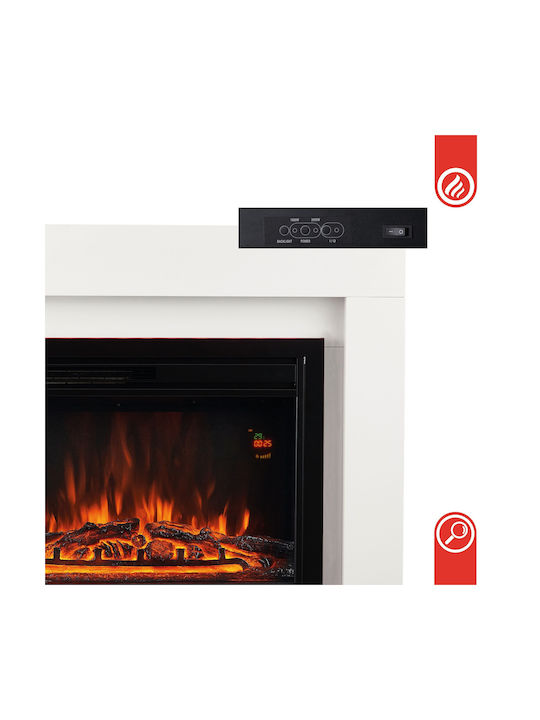 Kaminio Matti Floor Electric Fireplace 2000W White