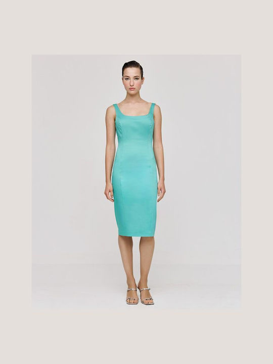 Access Dress Sleeveless Aqua