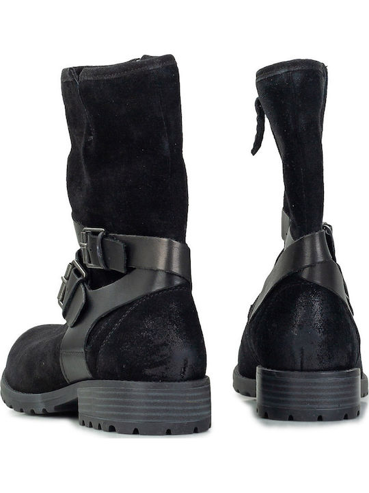 Clarkwell Mid Ghete Dama Biker Negru