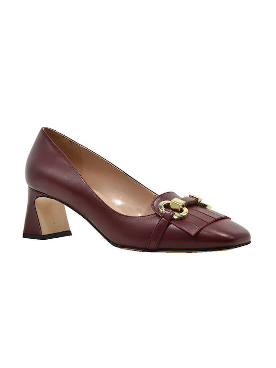 Fardoulis Leather Burgundy Heels