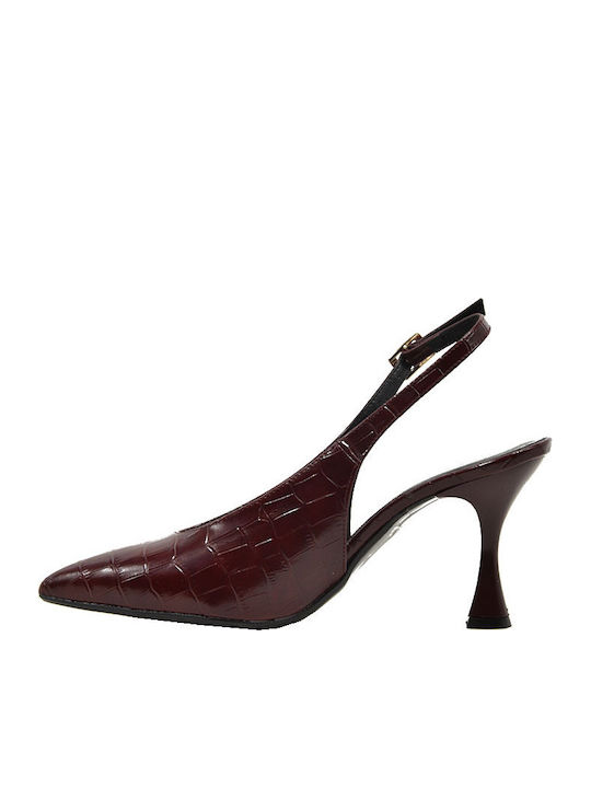 Burgundy Heels with Strap