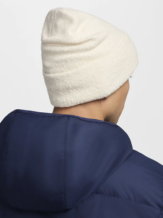 Peak Beanie Unisex Σκούφος Πλεκτός σε Λευκό χρώμα