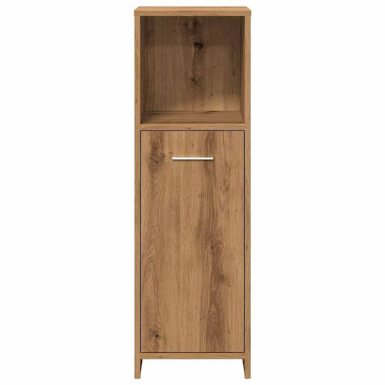 vidaXL Wall Hung Cabinet Bathroom Column Cabinet L30xD30xH95cm Oak