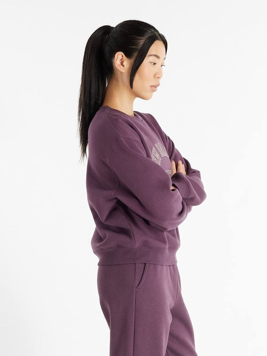 New Balance Women's Fleece Sweatshirt Plum Brown