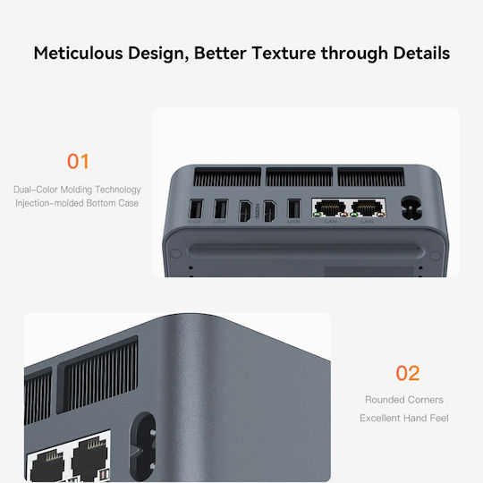 Beelink EQR5 Мини PC (Ryzen 5 Pro 5650U/16GB DDR4/500GB SSD/W11 Pro)