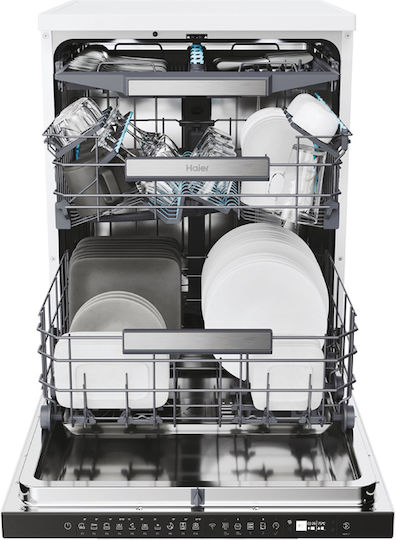 Haier Freestanding Dishwasher with Wi-Fi for 14 Place Settings W60xH85cm White