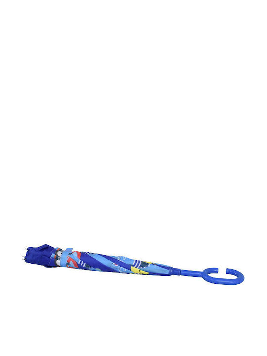 Kids Curved Handle Umbrella with Diameter 70cm Pink
