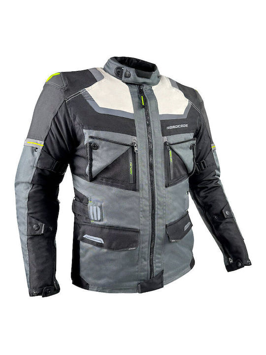 Nordcode Adventure Evo 24 Oversize Men's Motorcycle Jacket Cordura 4 Seasons Waterproof Dark Grey/Black