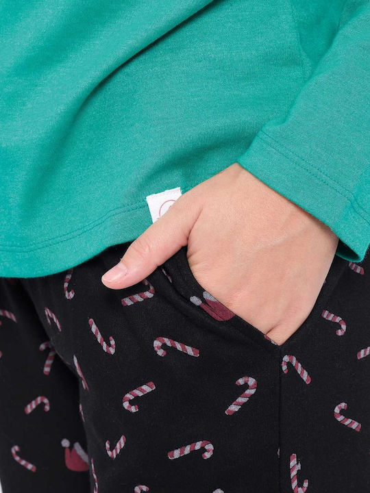 Muydemi Set Pijamale pentru Femei Green