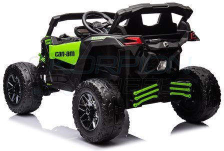 Can-Am Maverick Buggy Două Locuri Cu Telecomandă Licențiat 12 Volți Verde